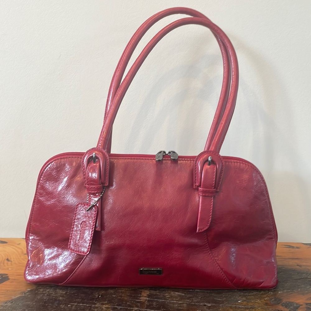 Genuine Leather Louvier Red Purse